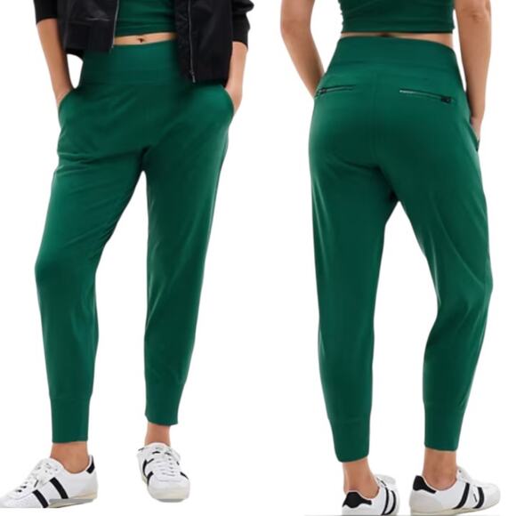 NWOT $98 Venice High Rise Jogger Viridian Green Size Small - Picture 1 of 9